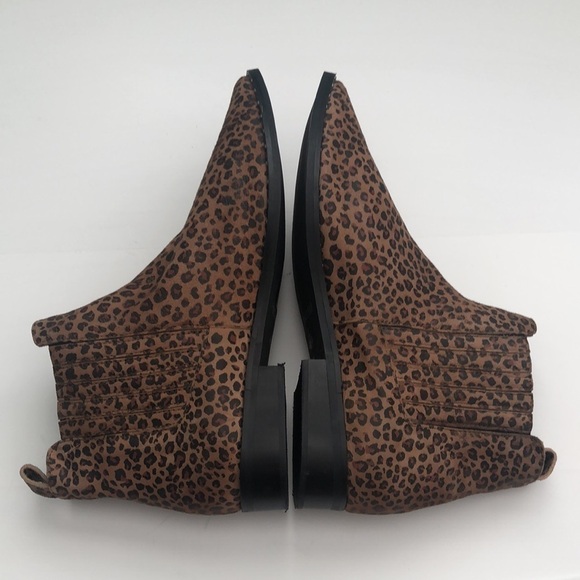 Musse & Cloud ankle booties leopard print studded easy slip on brown & balck tan - Picture 2 of 11